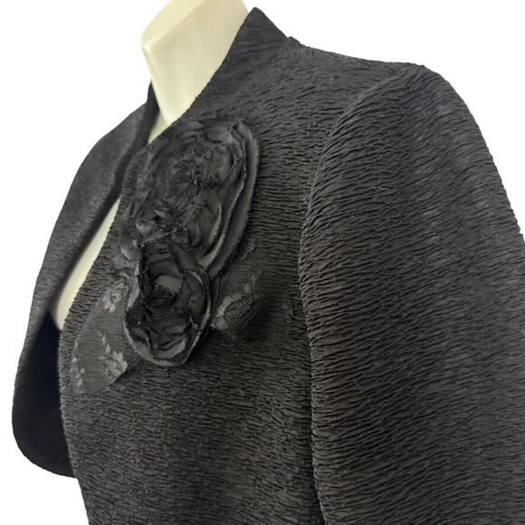 Dress Barn Collection Womens Bolero Open Jacket Formal Evening Cocktail Black 16 - Picture 10 of 16